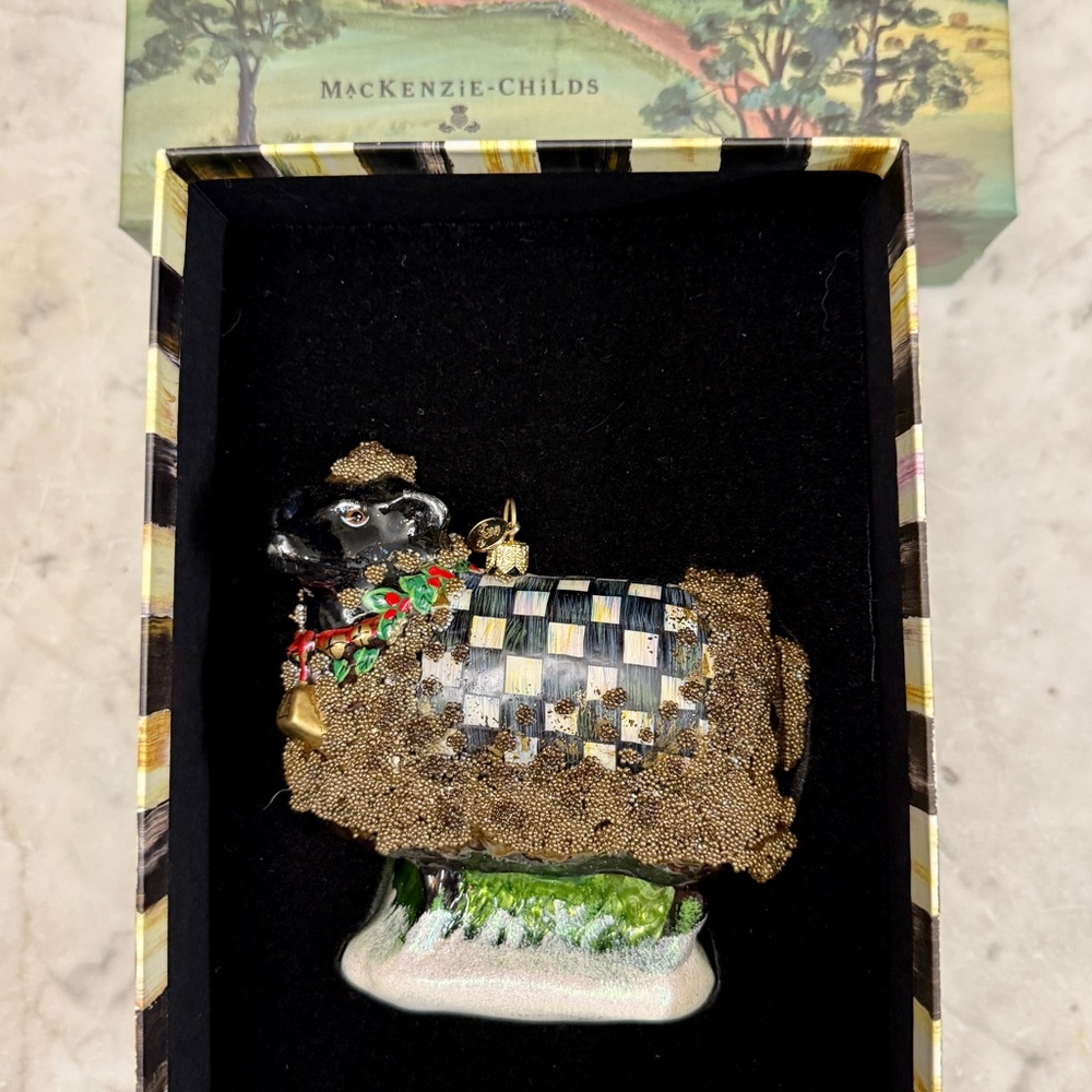 Mackenzie-Childs Courtly Check Sheep Ornament